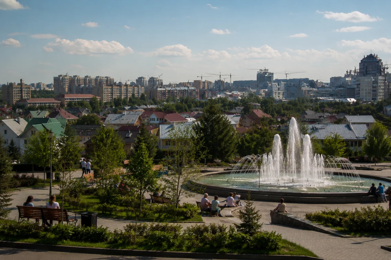 Фонтан на площади Абая Алматы