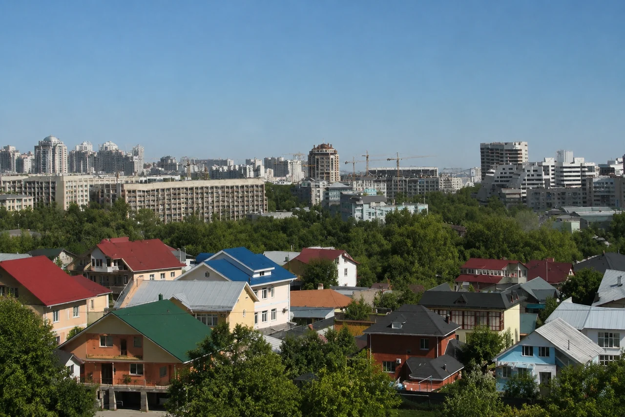 Здание КБТУ в стиле конструктивизма