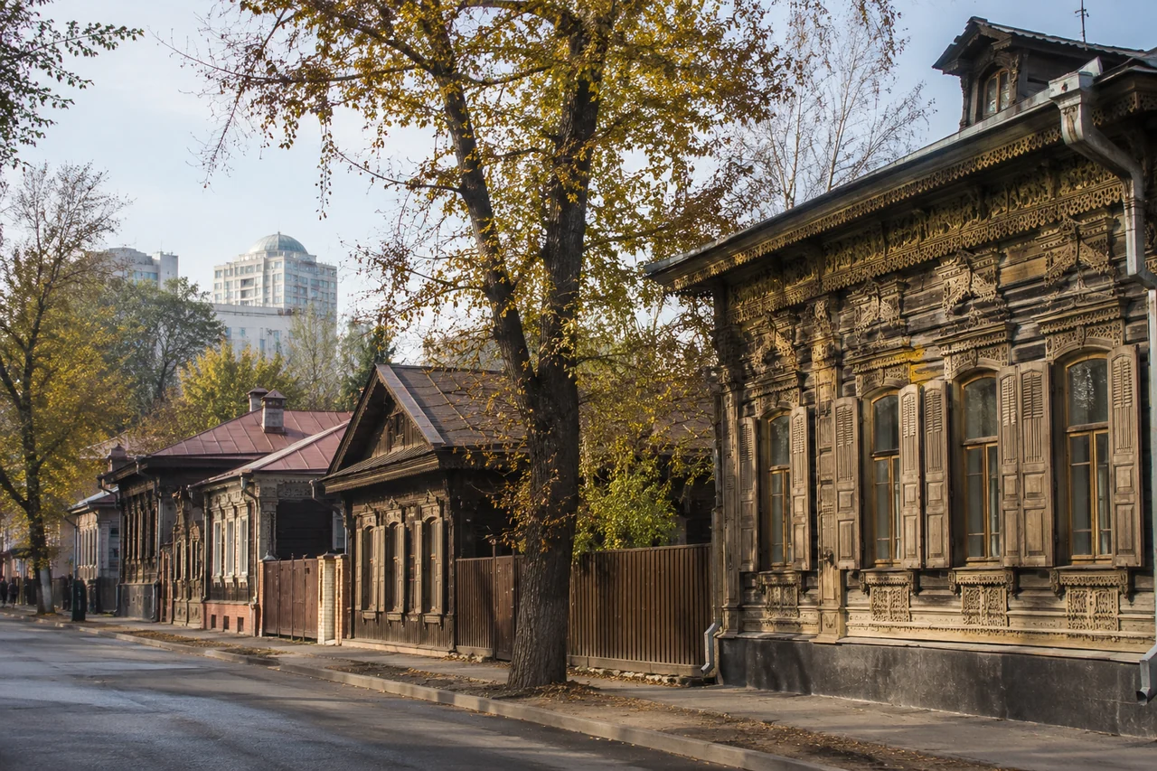 Старый центр Алматы купеческие дома
