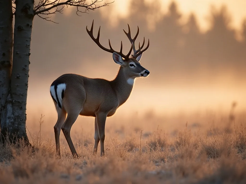 Siberian roe deer hunting